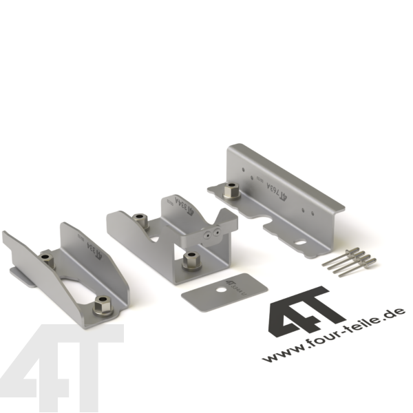 Set Verstärkung für Sitzbefestigung 2er Sitzbank für VW T5-T6.1 KR mit Prüfbericht